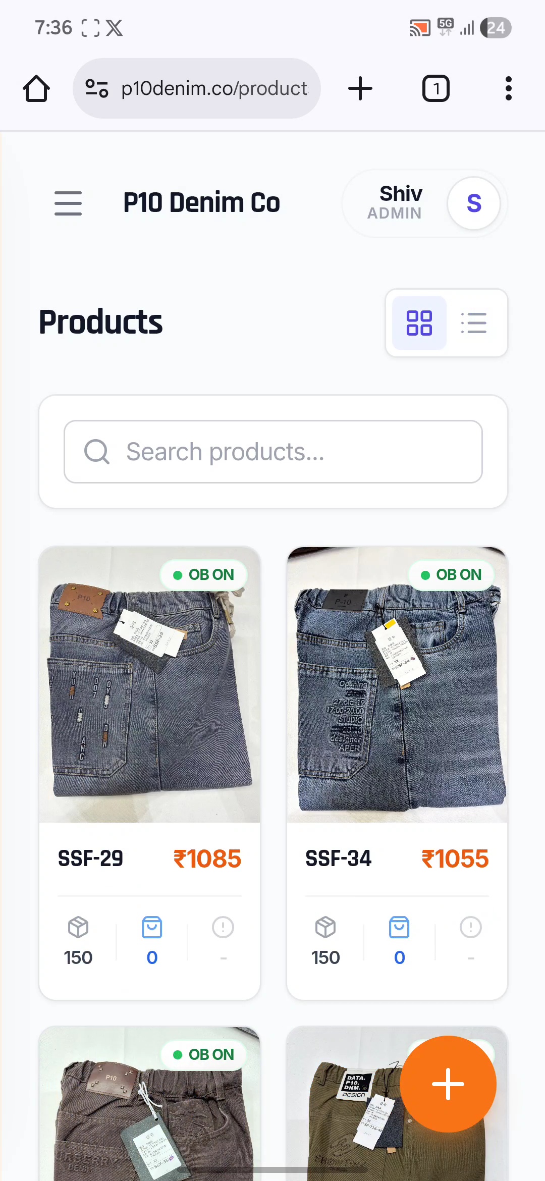 SpotBook initial deployment product catalog